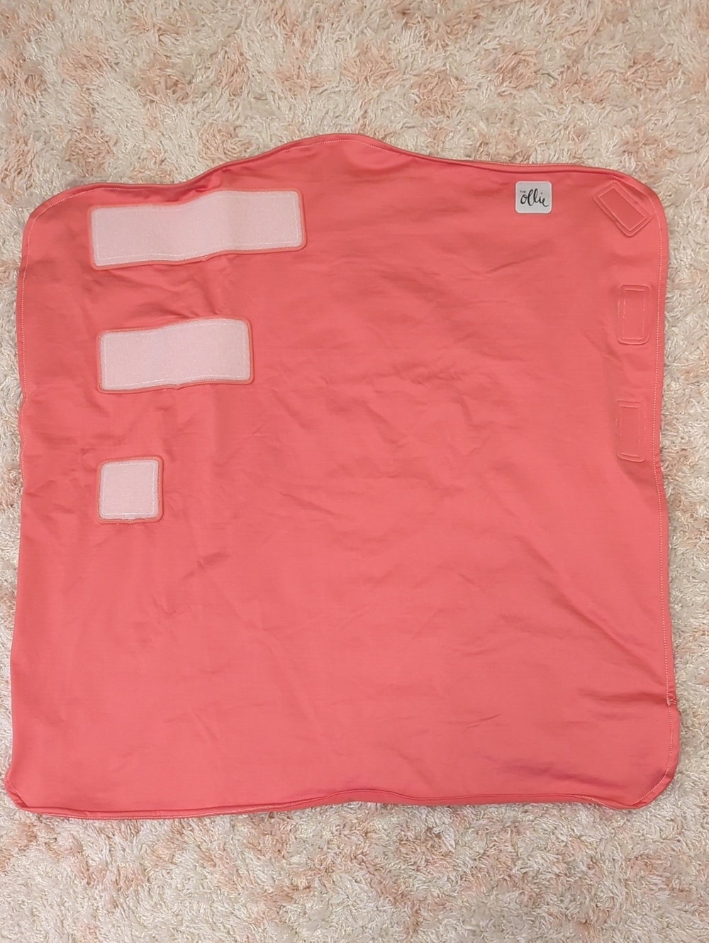 The Ollie Deep Coral Pink Adjustable Swaddle Wrap
